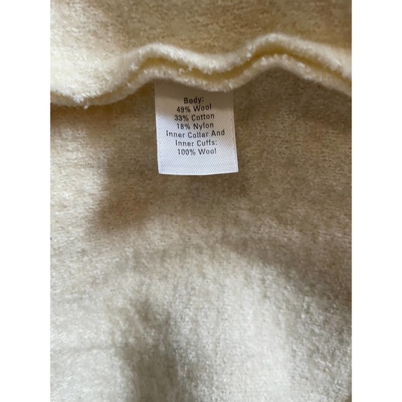 Semantiks Womens Snap Button Sweater Duster 3/4 Sleeve Pockets Size XS Cream - Picture 12 of 13